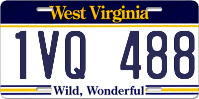 WV license plate 1VQ488