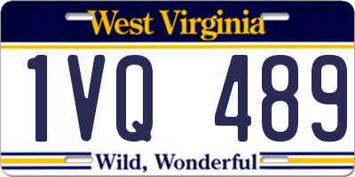 WV license plate 1VQ489