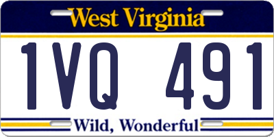 WV license plate 1VQ491