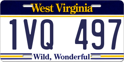 WV license plate 1VQ497