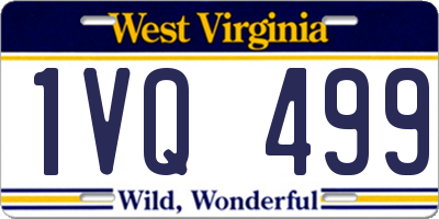 WV license plate 1VQ499