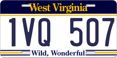 WV license plate 1VQ507