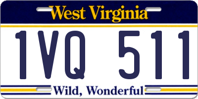 WV license plate 1VQ511