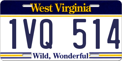 WV license plate 1VQ514
