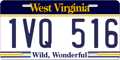 WV license plate 1VQ516