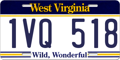 WV license plate 1VQ518