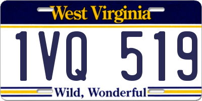 WV license plate 1VQ519
