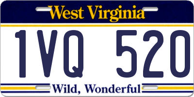 WV license plate 1VQ520