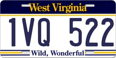 WV license plate 1VQ522