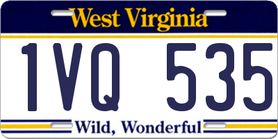 WV license plate 1VQ535