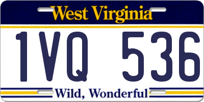 WV license plate 1VQ536