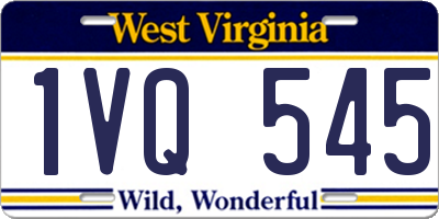 WV license plate 1VQ545