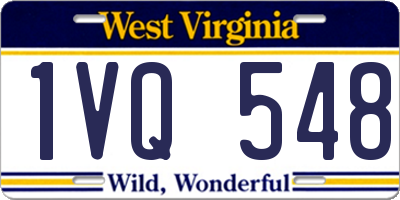 WV license plate 1VQ548