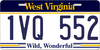 WV license plate 1VQ552