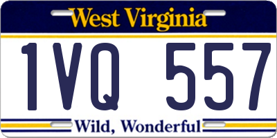 WV license plate 1VQ557