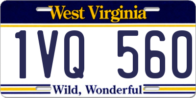 WV license plate 1VQ560
