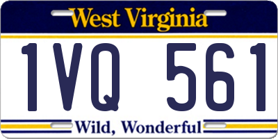 WV license plate 1VQ561
