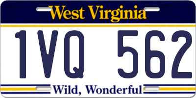 WV license plate 1VQ562