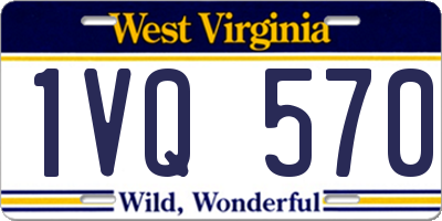 WV license plate 1VQ570