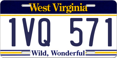 WV license plate 1VQ571