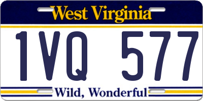 WV license plate 1VQ577