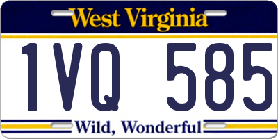 WV license plate 1VQ585