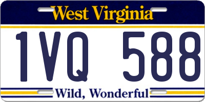 WV license plate 1VQ588