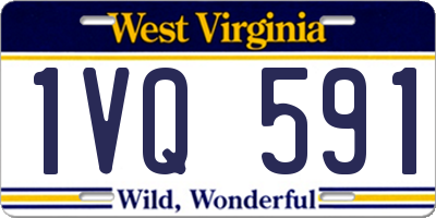 WV license plate 1VQ591