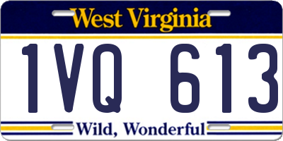 WV license plate 1VQ613