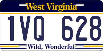 WV license plate 1VQ628
