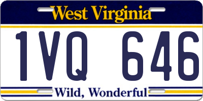 WV license plate 1VQ646