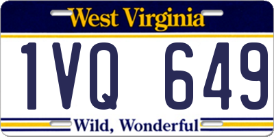 WV license plate 1VQ649