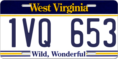 WV license plate 1VQ653