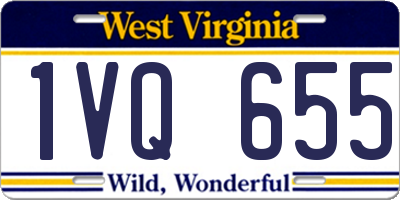 WV license plate 1VQ655