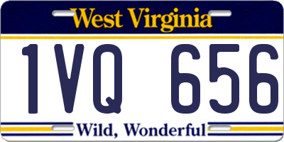 WV license plate 1VQ656