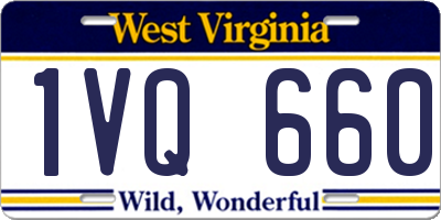 WV license plate 1VQ660