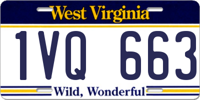 WV license plate 1VQ663