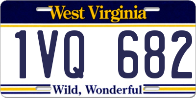 WV license plate 1VQ682