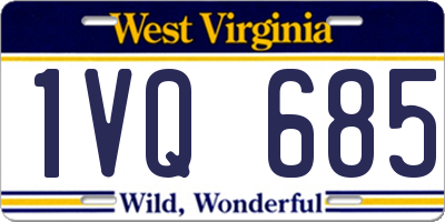 WV license plate 1VQ685