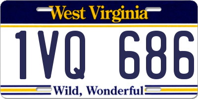 WV license plate 1VQ686
