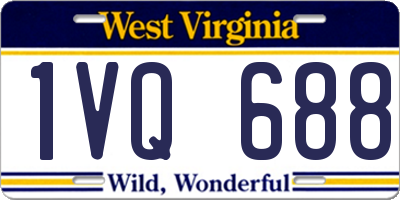 WV license plate 1VQ688