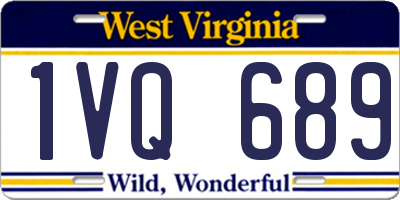 WV license plate 1VQ689