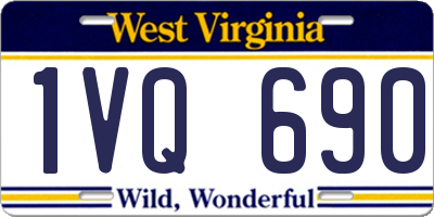 WV license plate 1VQ690