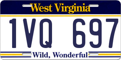 WV license plate 1VQ697