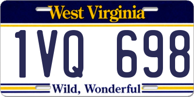 WV license plate 1VQ698
