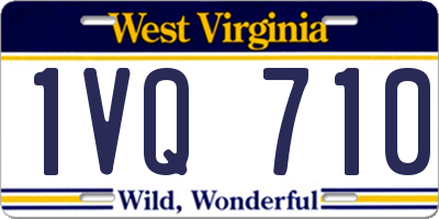 WV license plate 1VQ710