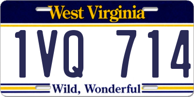 WV license plate 1VQ714