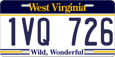 WV license plate 1VQ726