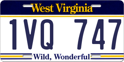 WV license plate 1VQ747