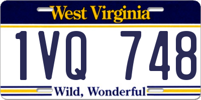 WV license plate 1VQ748